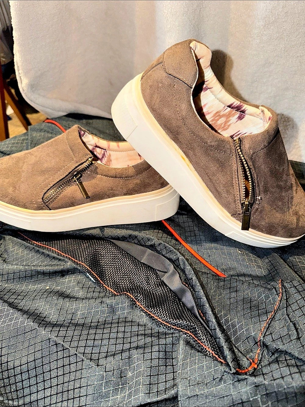 maurices SuperCush Tegan Platform Zip Up Sneaker Brown
